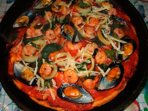 Как приготовить пиццу с морепродуктами  пошаговый рецепт