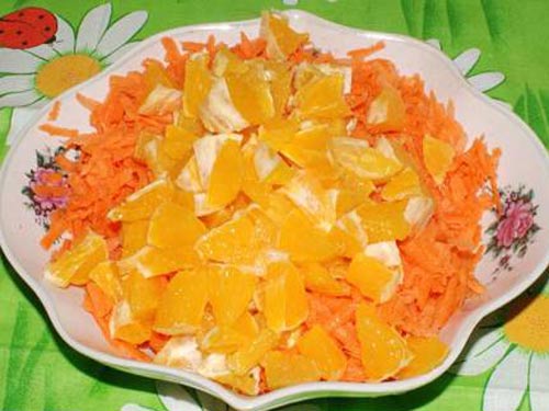 Салат из моркови в апельсиновом соке
